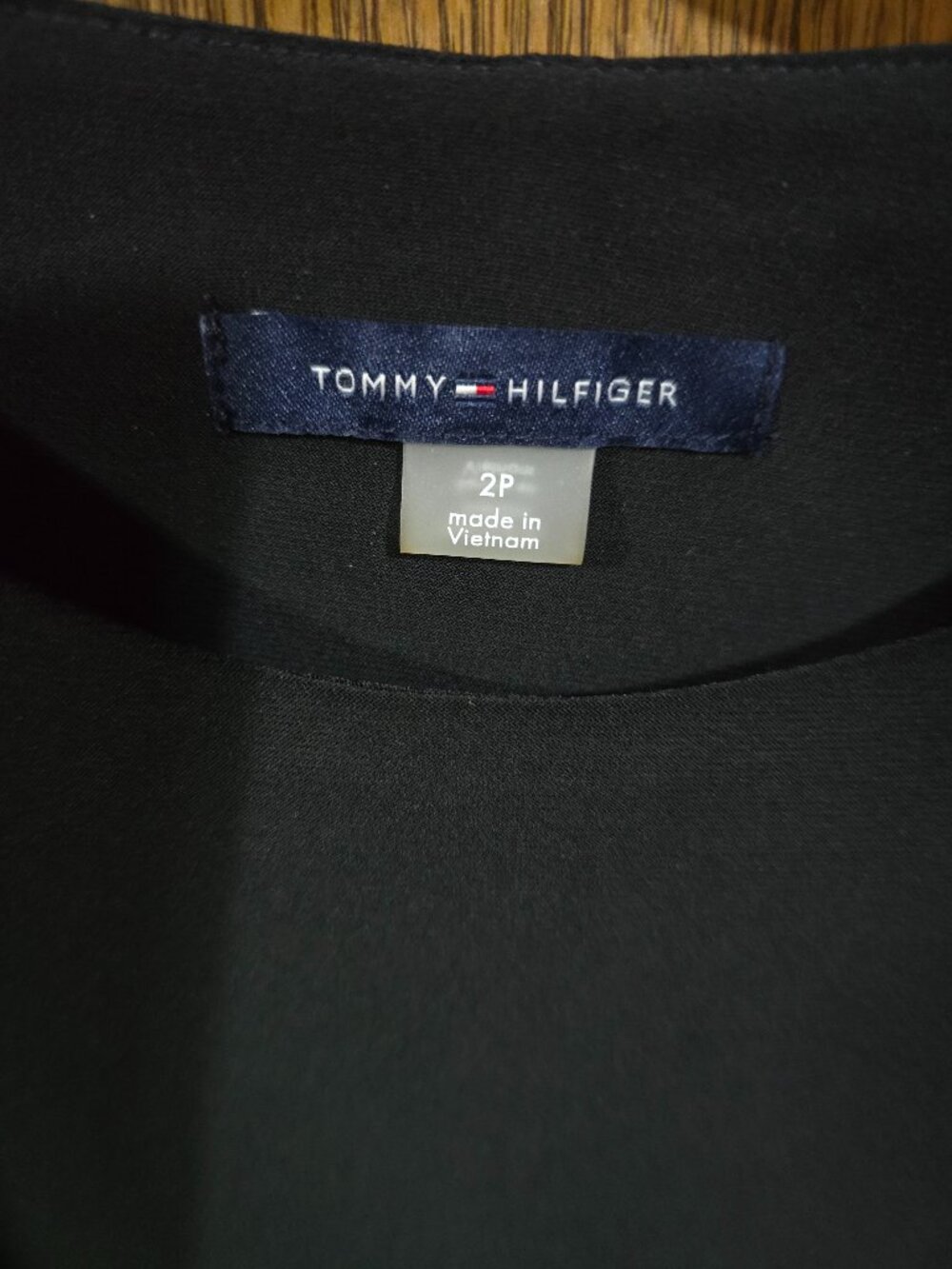 Tommy Hilfiger Black Jersey/Chiffon Mix Ruffle Hem Dress - Picture 4 of 4